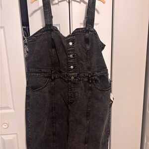 Avalanche Black Denim Midi Dress